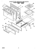 Oven door and broiler