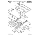 Whirlpool SF5140EEW2 cooktop and manifold diagram