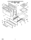 Oven door and broiler