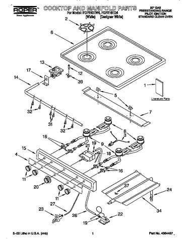 Cooktop and manifold