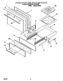 Oven door and broiler