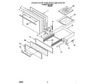 Roper FGP210EN4 oven door and broiler diagram