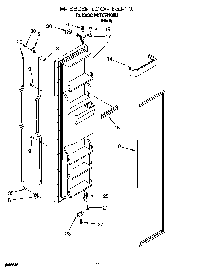Freezer door