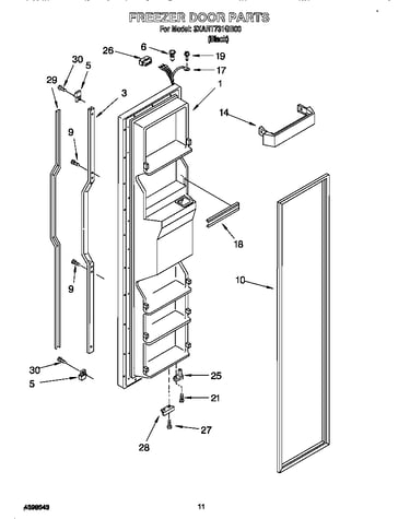 Freezer door
