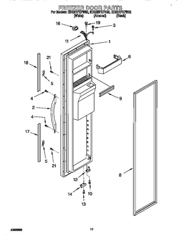 Freezer door