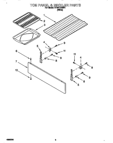 Toe panel and broiler