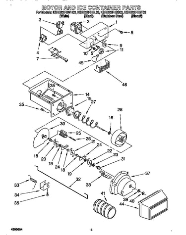 Motor and ice container