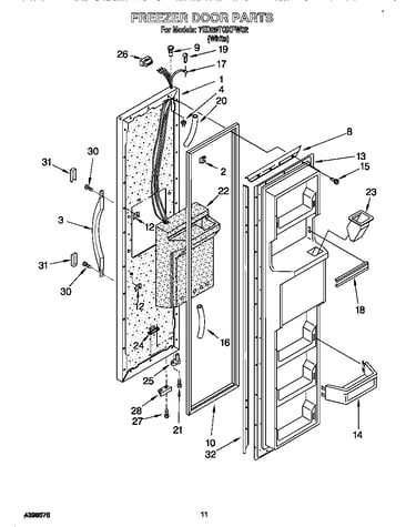 Freezer door