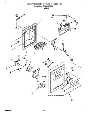 Dispenser front