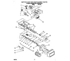KitchenAid 4KSRS25QFA00 motor and ice container diagram