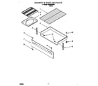 Whirlpool SF350BEGW0 drawer and broiler diagram