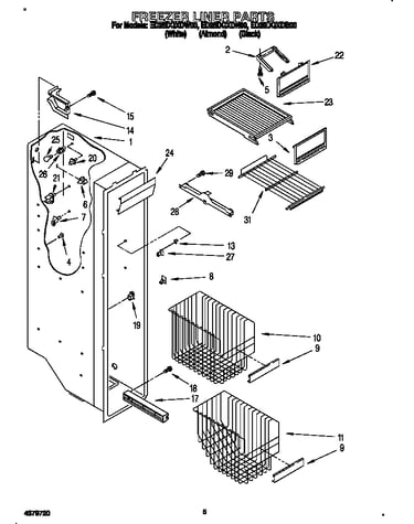 Freezer liner