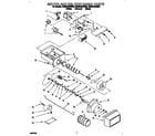Whirlpool ED25DQXDN00 motor and ice container diagram