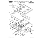 Roper FGP305EN4 cooktop and manifold diagram