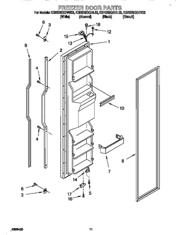 Freezer door