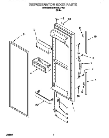 Refrigerator door