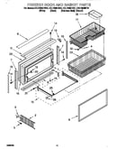 Freezer door and baskets