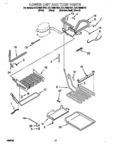 Lower unit and tube