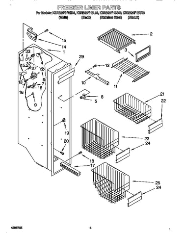 Freezer liner