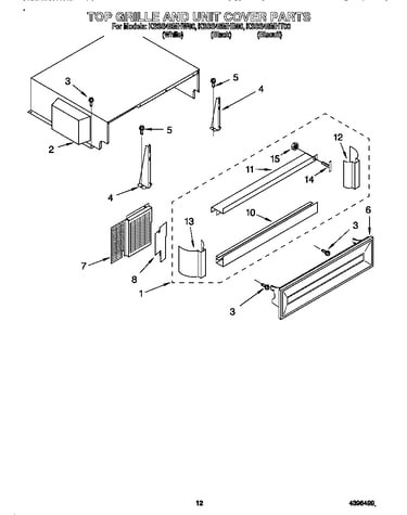 Top grille and unit cover