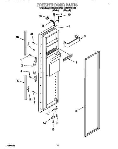 Freezer door