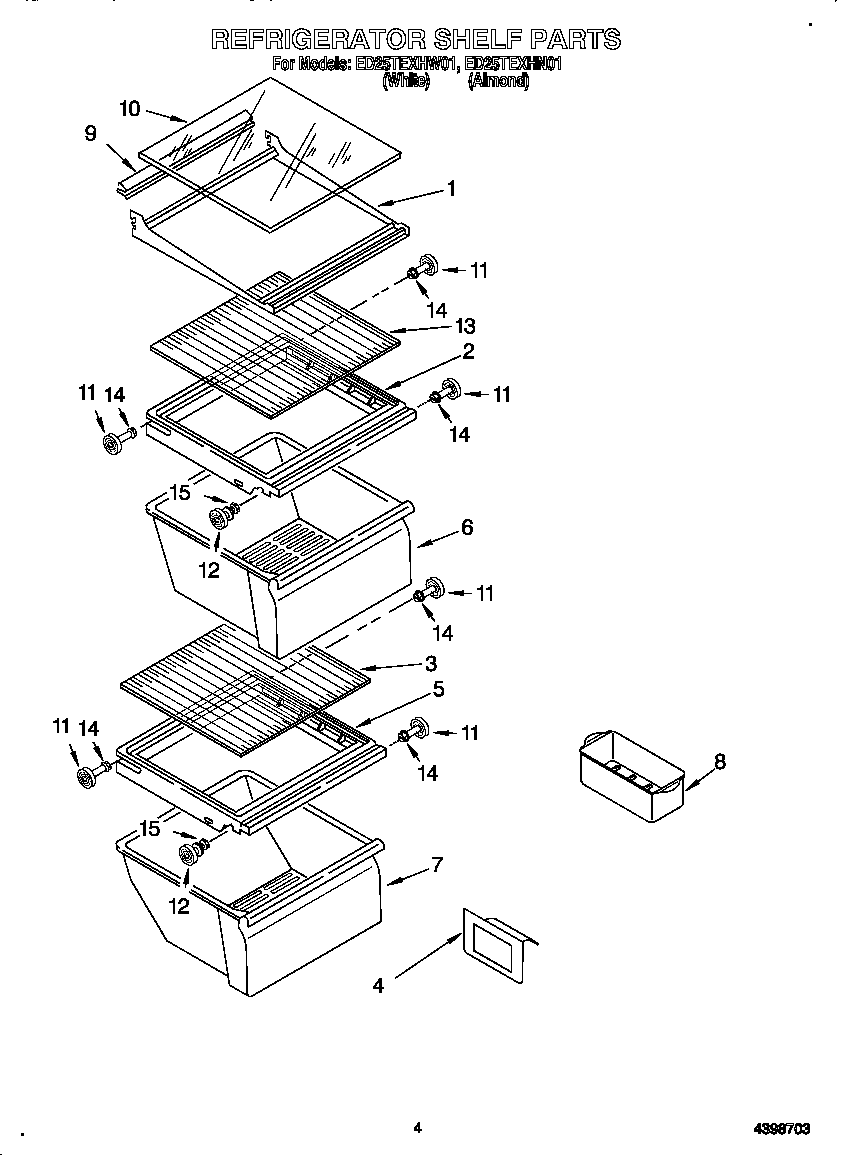 Refrigerator shelves