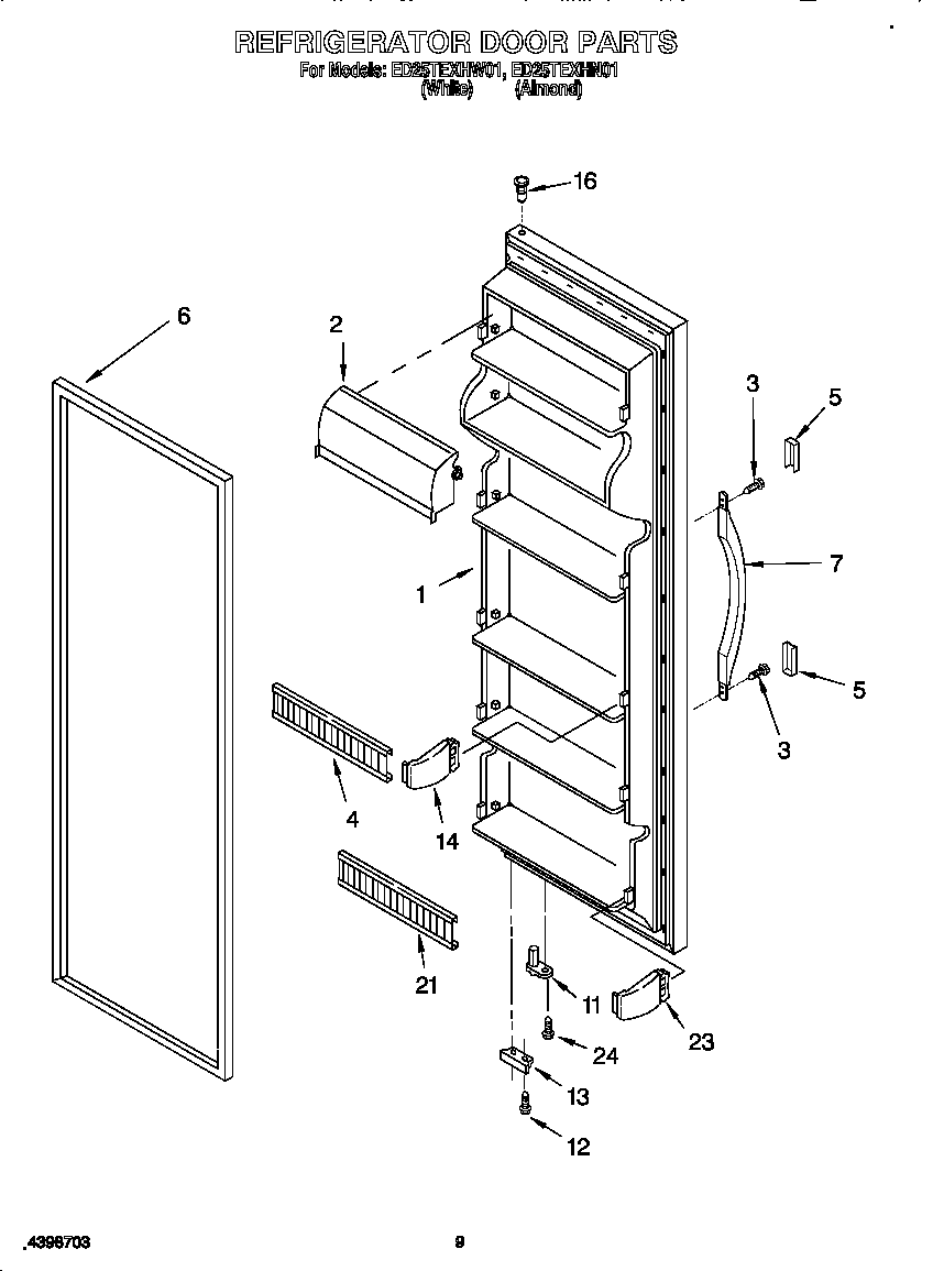 Refrigerator door