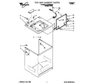 Whirlpool 6LSC9245HQ0 top and cabinet diagram
