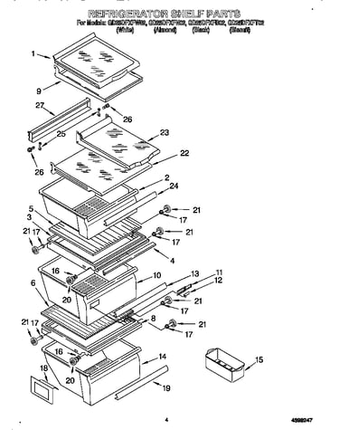 Refrigerator shelves