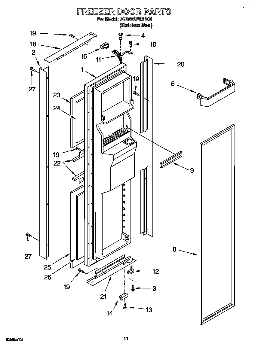 Freezer door
