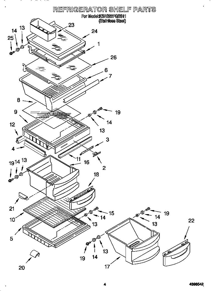 Refrigerator shelves