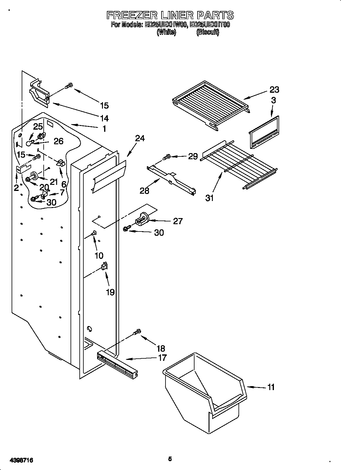 Freezer liner