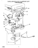 Case, gearing, planetary unit