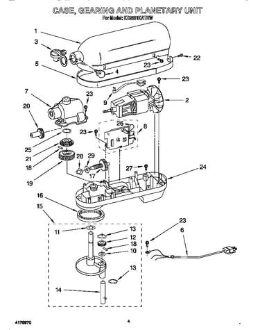 Case, gearing, planetary unit