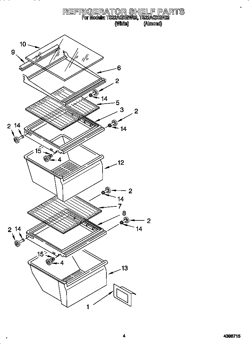 Refrigerator shelves