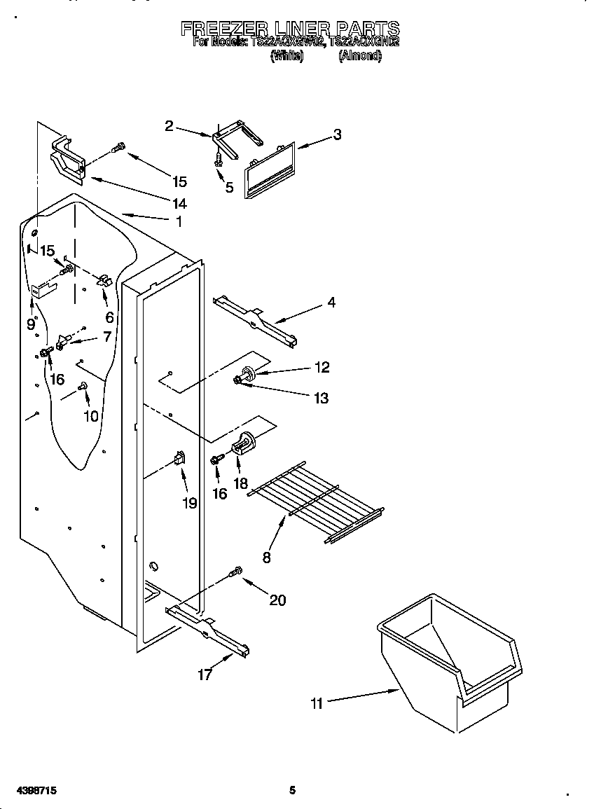 Freezer liner
