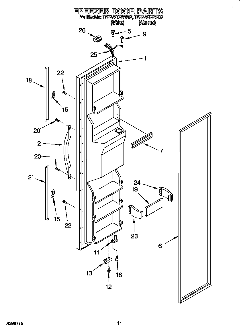 Freezer door