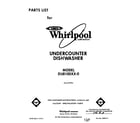 Whirlpool DU8100XX0 cover diagram