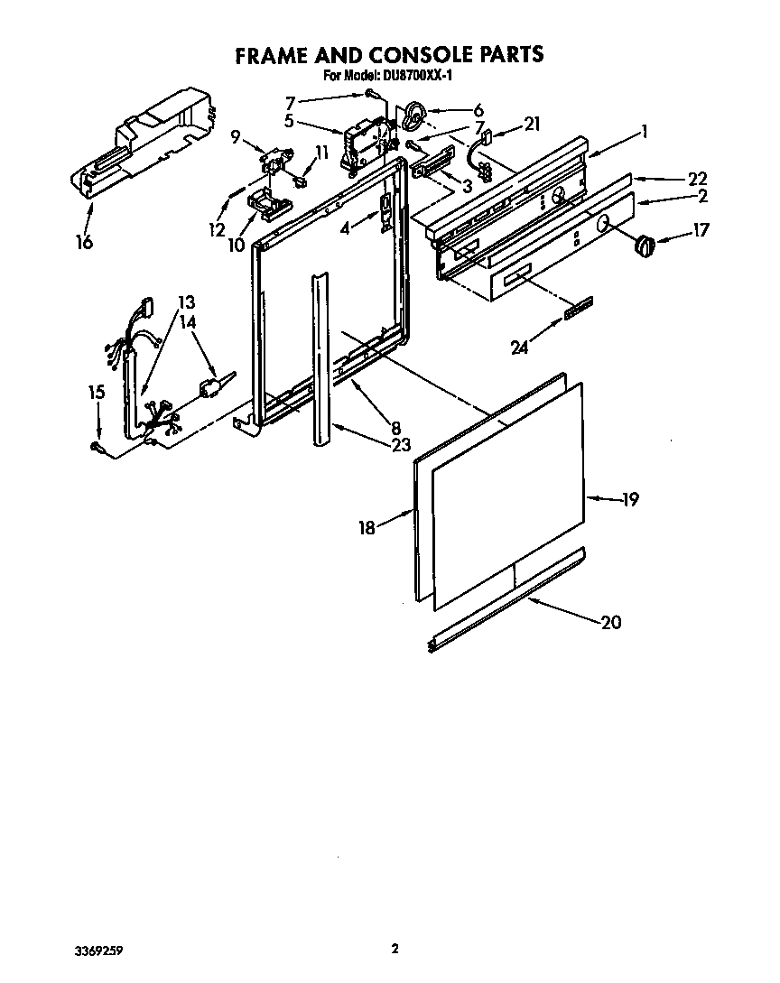 Frame and console