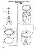 Agitator, basket, tub
