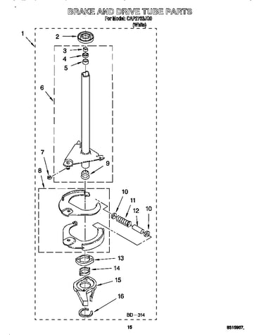 Brake and drive tube