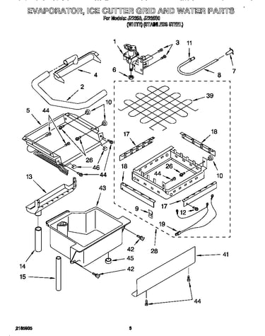 Evaporator, ice cutter grid