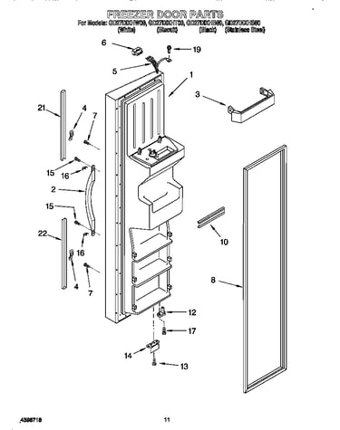 Freezer door