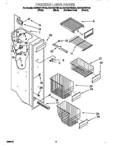 Freezer liner