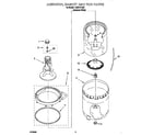 Whirlpool LSR5121JQ0 agitator, basket and tub diagram