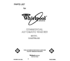 Whirlpool CAM2762JQ0 front cover diagram