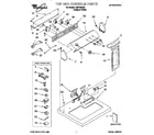 Whirlpool LGR7645JQ0 top and cabinet diagram