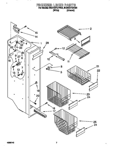 Freezer liner