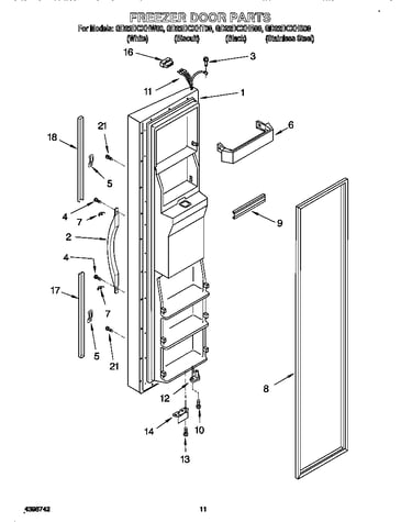 Freezer door