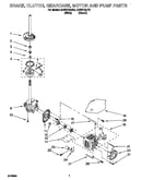Brake, clutch, gearcase, motor and pump